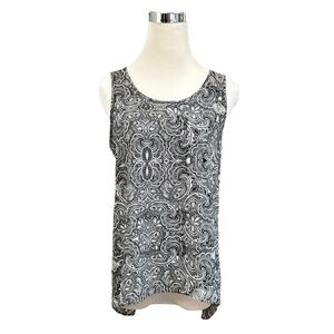 EXPRESS Sleeveless Tank Top Blouse Size Small Split Back Lightweight Paisley